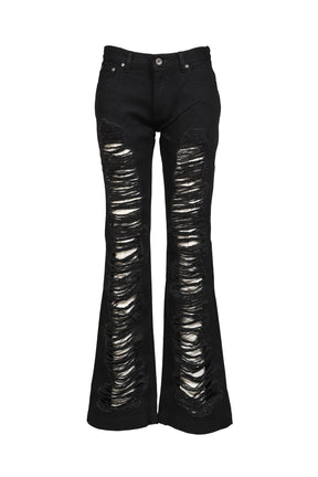 OPEN DESTROYED SEMI-BOOTCUT / BLK