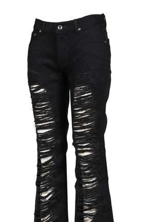 OPEN DESTROYED SEMI-BOOTCUT / BLK