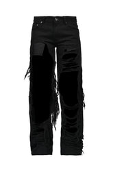 OPEN DESTROYED SEMI-BOOTCUT / BLK