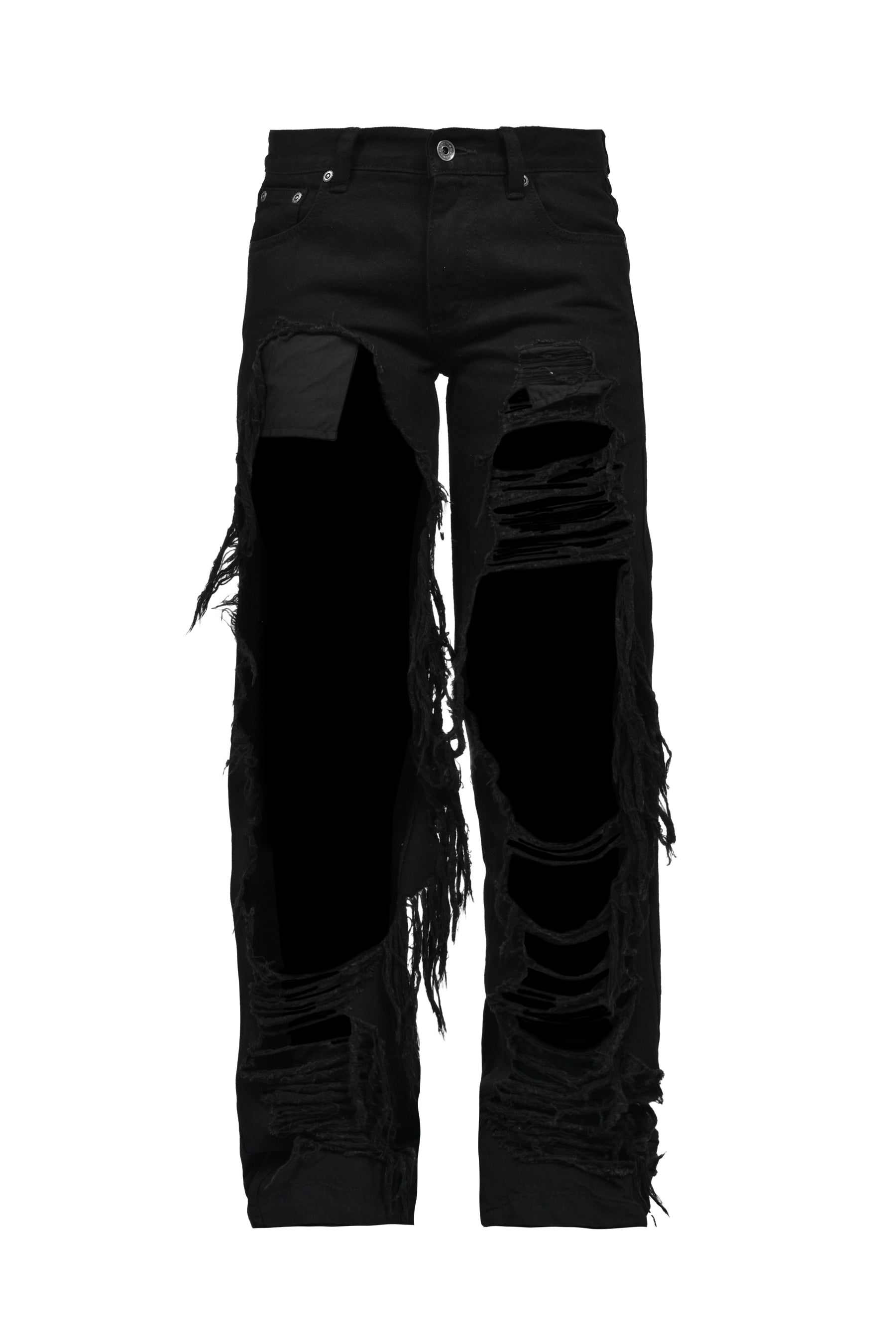 OPEN DESTROYED SEMI-BOOTCUT / BLK