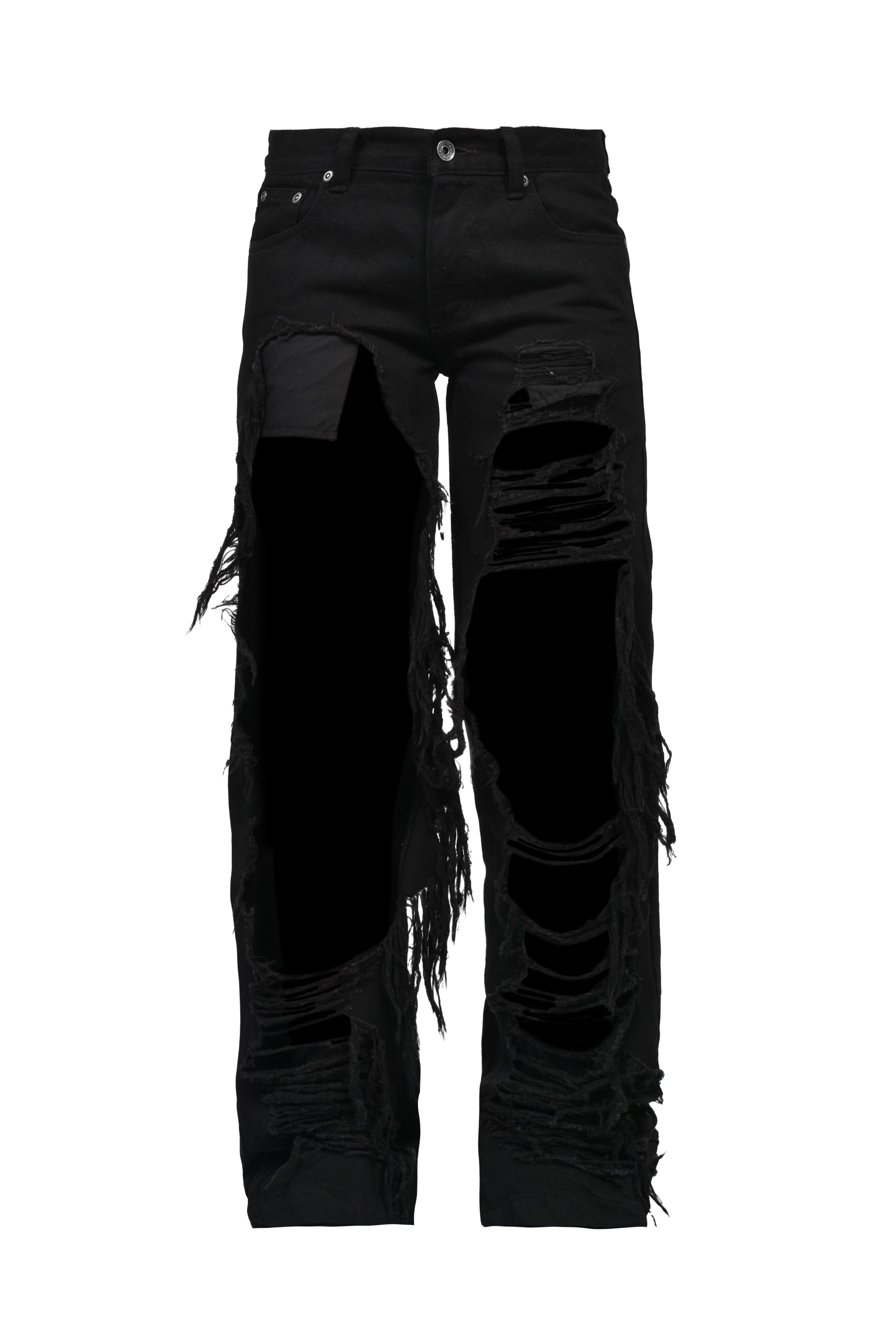 OPEN DESTROYED SEMI-BOOTCUT / BLK