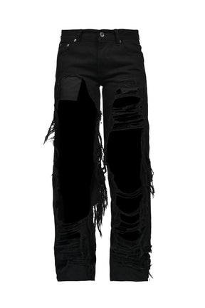 OPEN DESTROYED SEMI-BOOTCUT / BLK