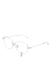 FLOCKED BEAR DECORATIVE GEMSTONE PENDANT GLASSES / SIL