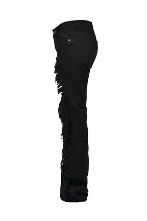 OPEN DESTROYED SEMI-BOOTCUT / BLK