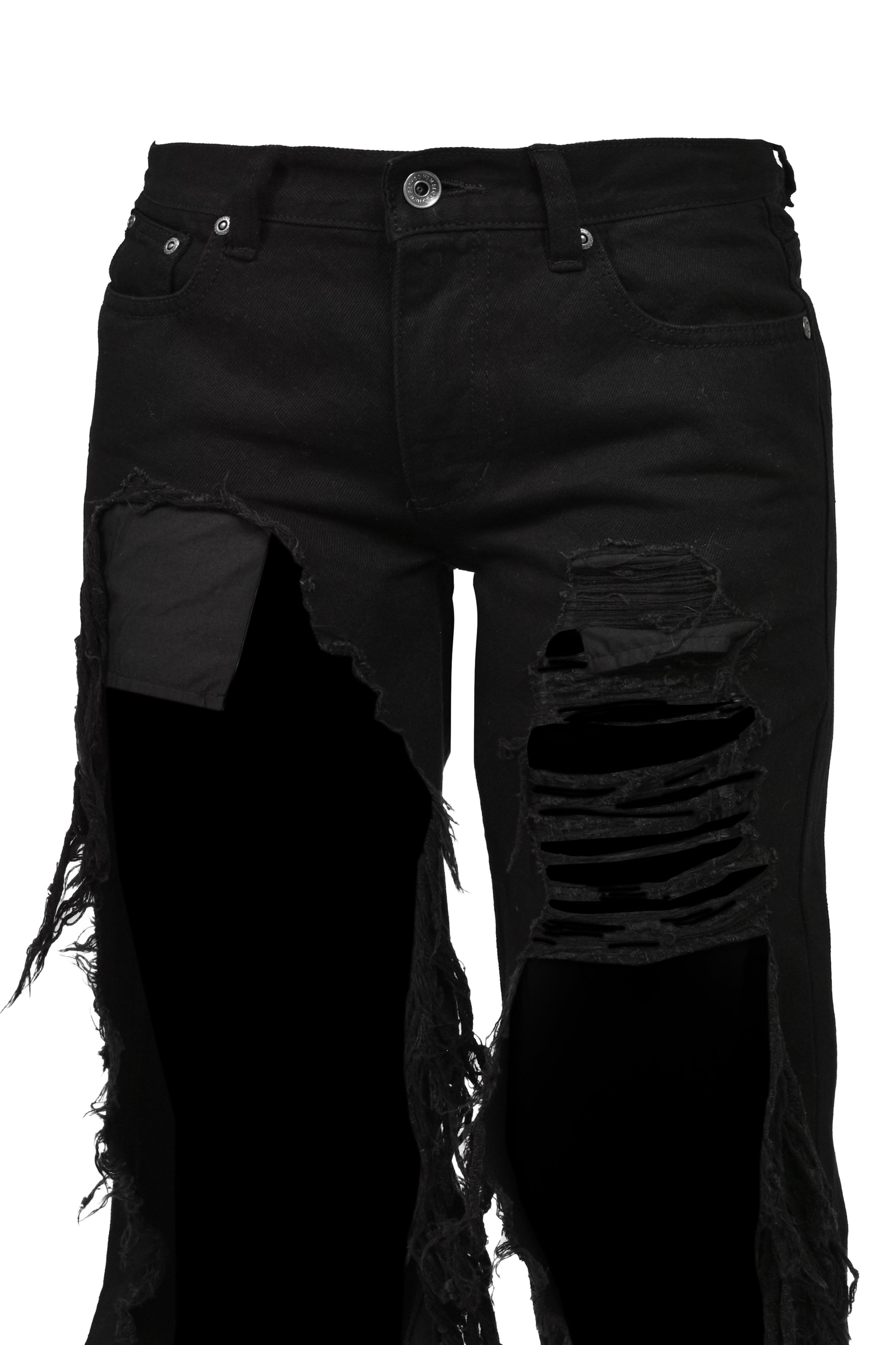 OPEN DESTROYED SEMI-BOOTCUT / BLK