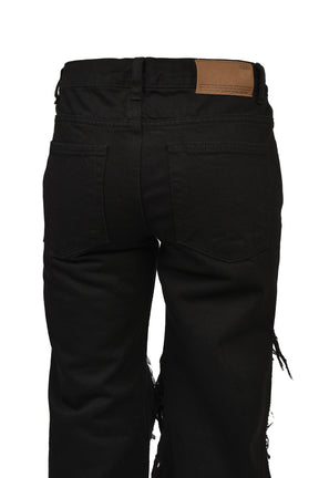 OPEN DESTROYED SEMI-BOOTCUT / BLK