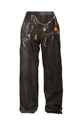EMBROIDERED CHAIN TRACK PANTS / CHA