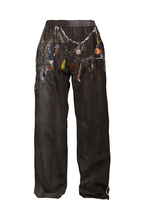 EMBROIDERED CHAIN TRACK PANTS / CHA