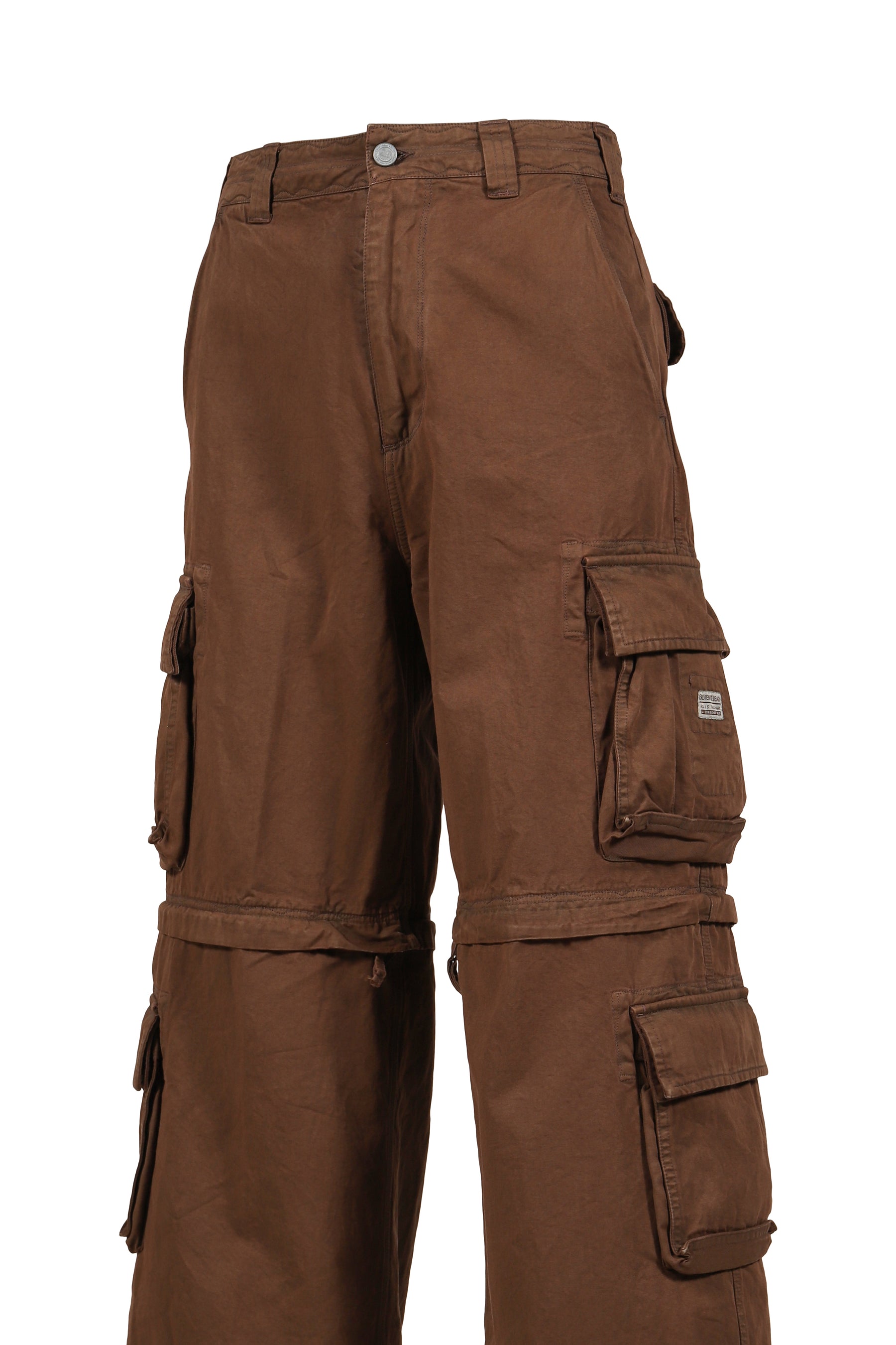 ZIP-OFF CARGO PANTS WOVEN / BRW