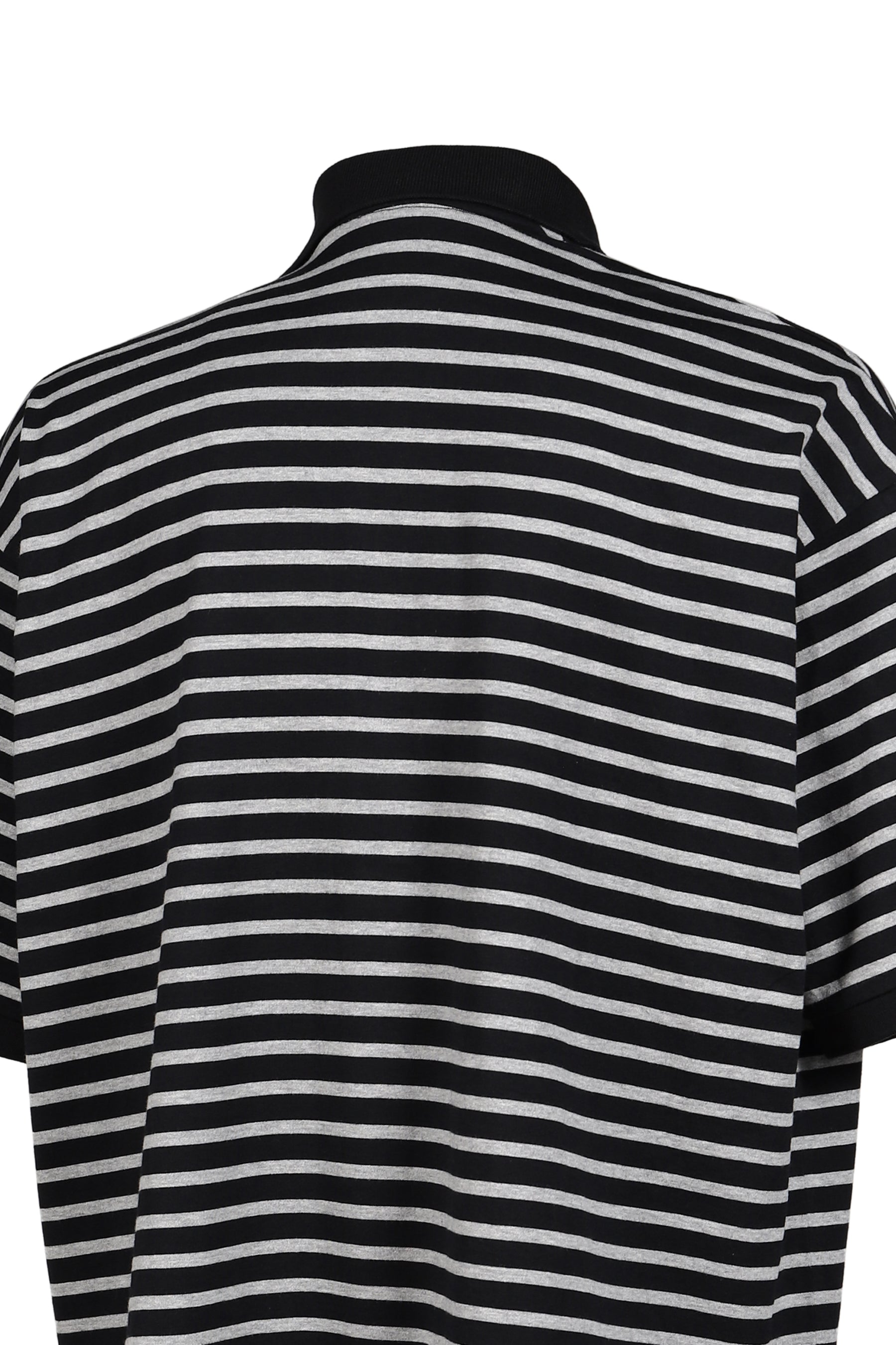 H/W BEATNIK BORDER OPEN POLO SHIRT / BLK