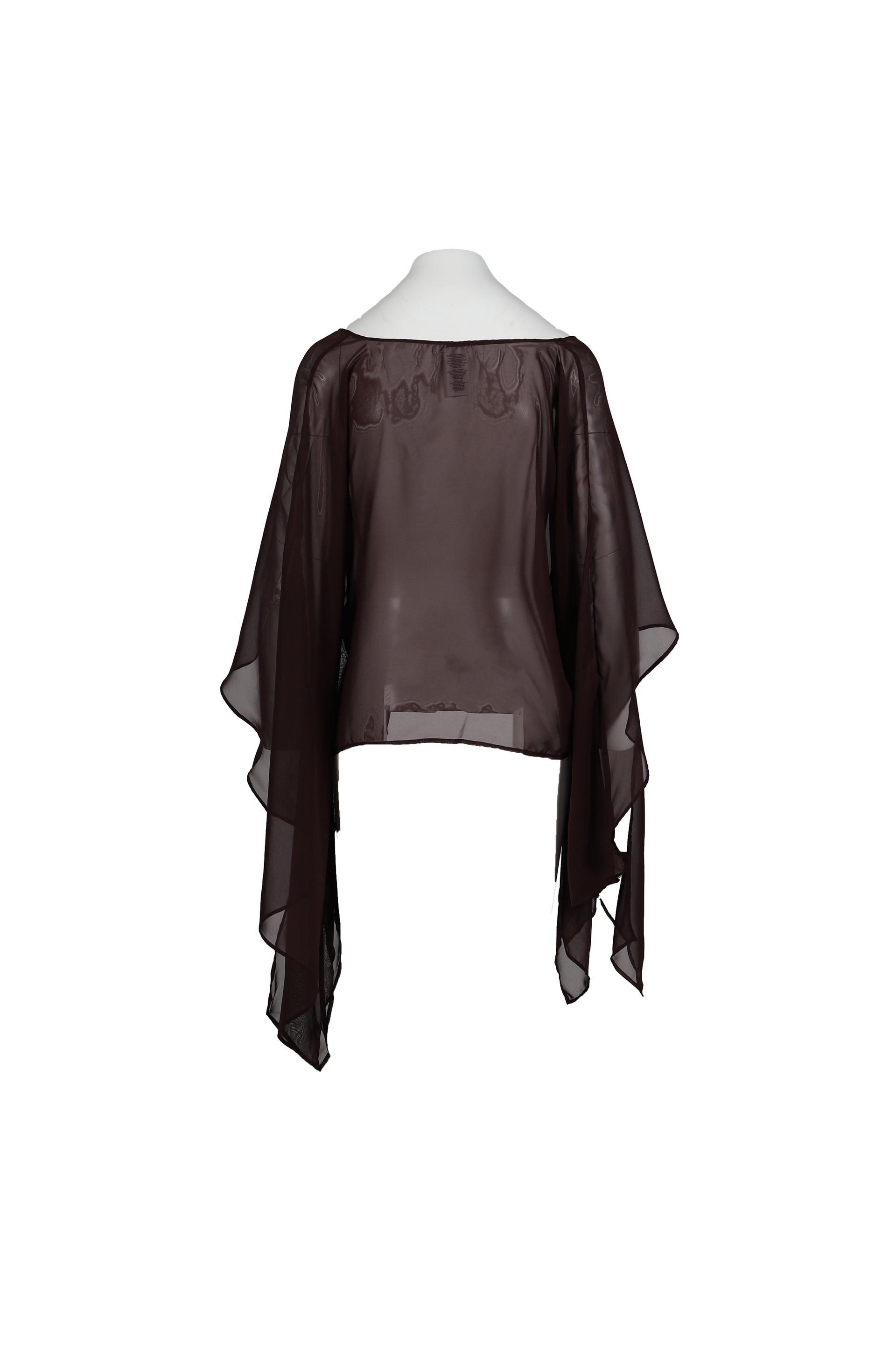 LONGSLEEVE CAPE TOP / AUBERGINE