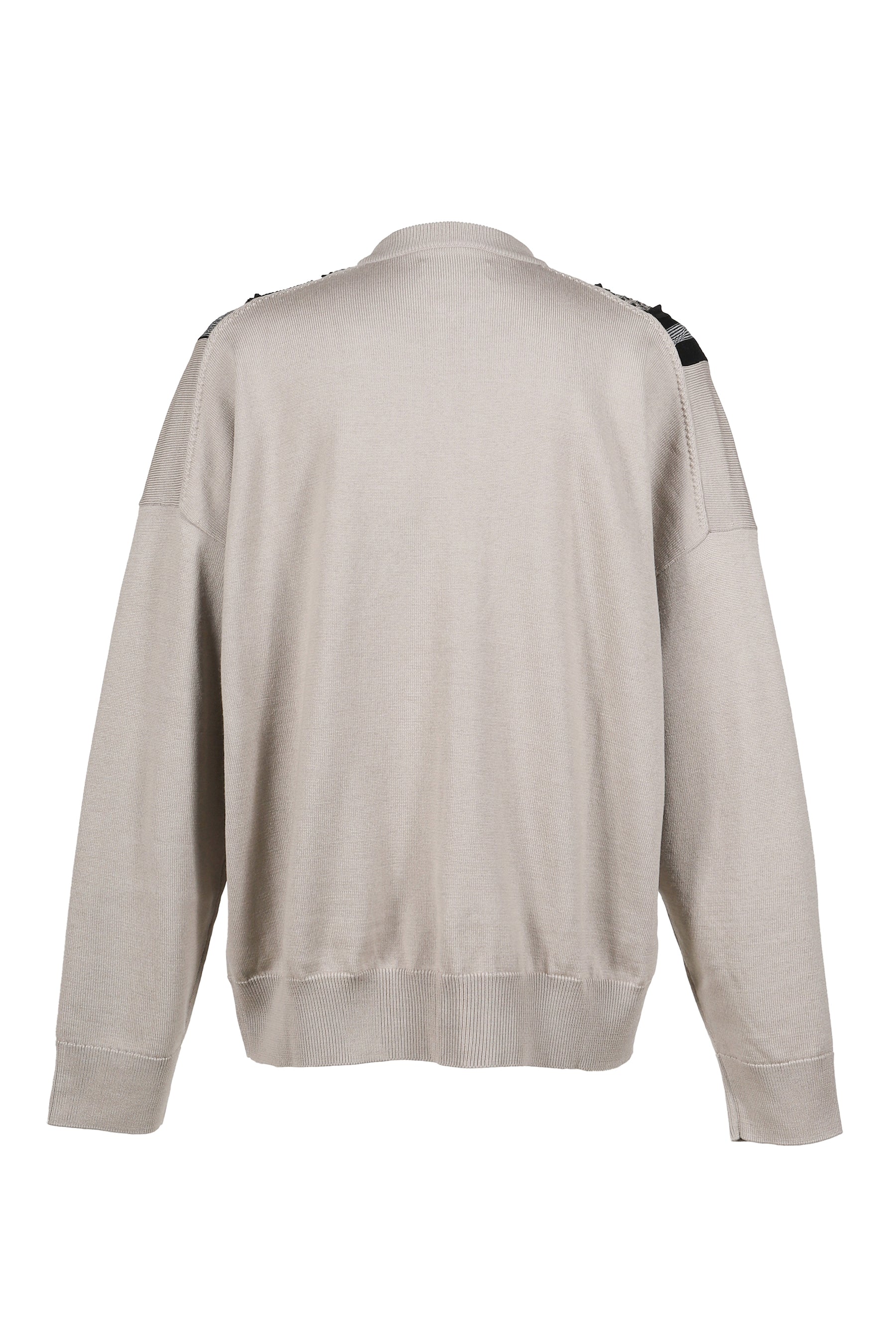 MULTI STRIPE ZIP UP CREW / BEI BLK 