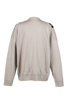 MULTI STRIPE ZIP UP CREW / BEI BLK 