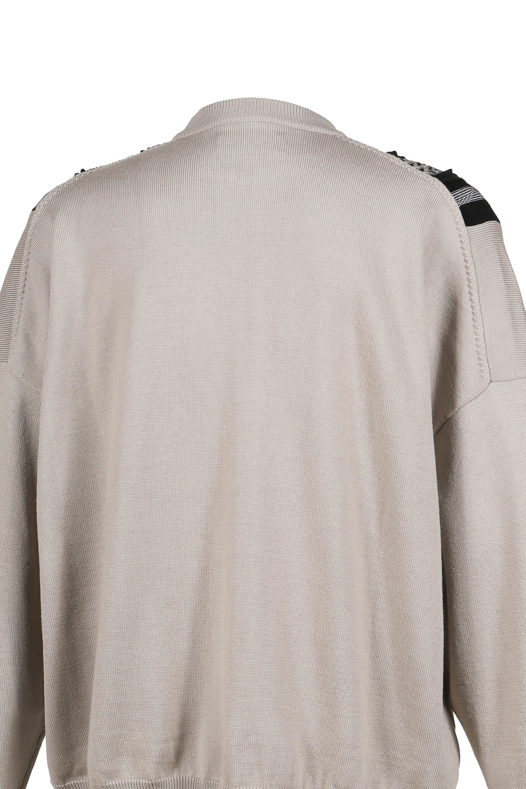 MULTI STRIPE ZIP UP CREW / BEI BLK 