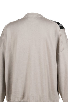 MULTI STRIPE ZIP UP CREW / BEI BLK 