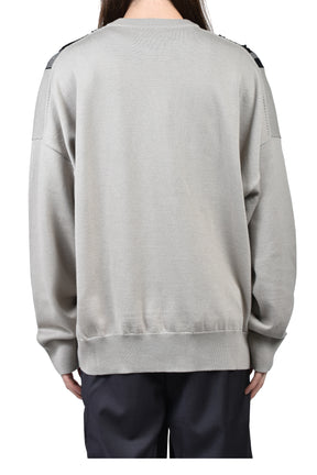 MULTI STRIPE ZIP UP CREW / BEI BLK 