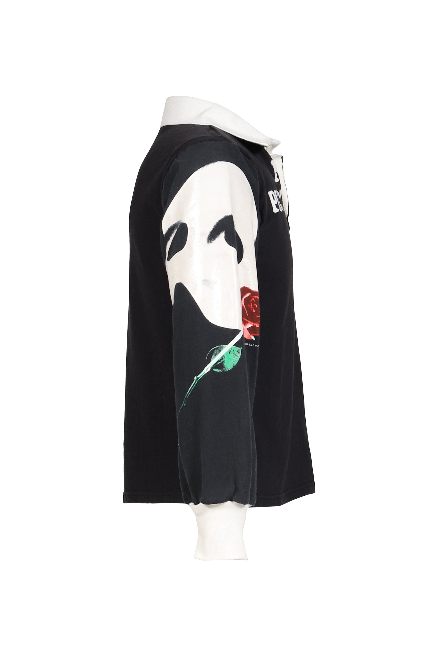 RUGBY TEE (UPCYCLED VINTAGE TEE) / BLK