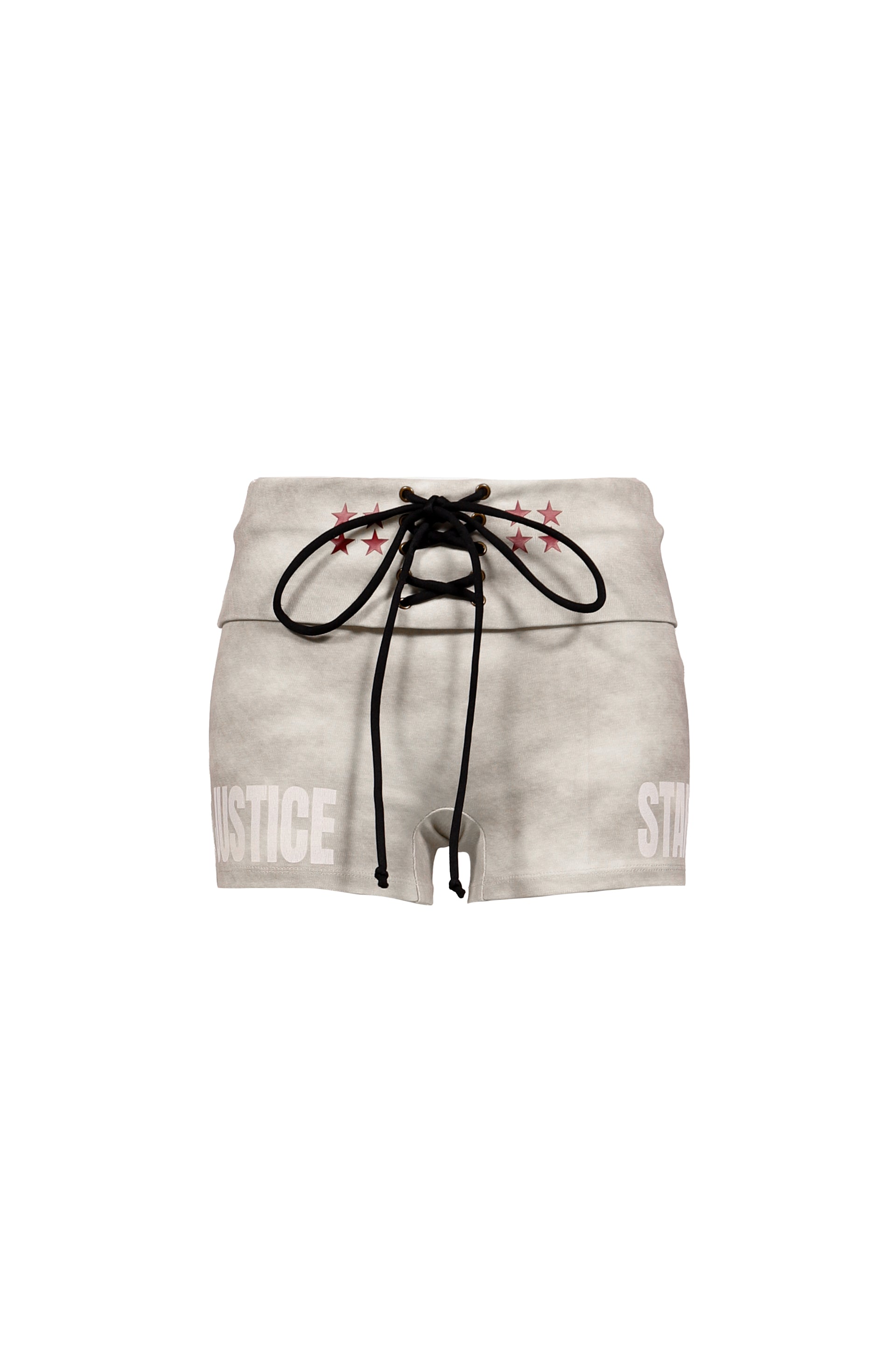 DISTRESSED PRINT DRAWSTRING ATHLETIC SHORTS (EXCLUSIVE) / KHA