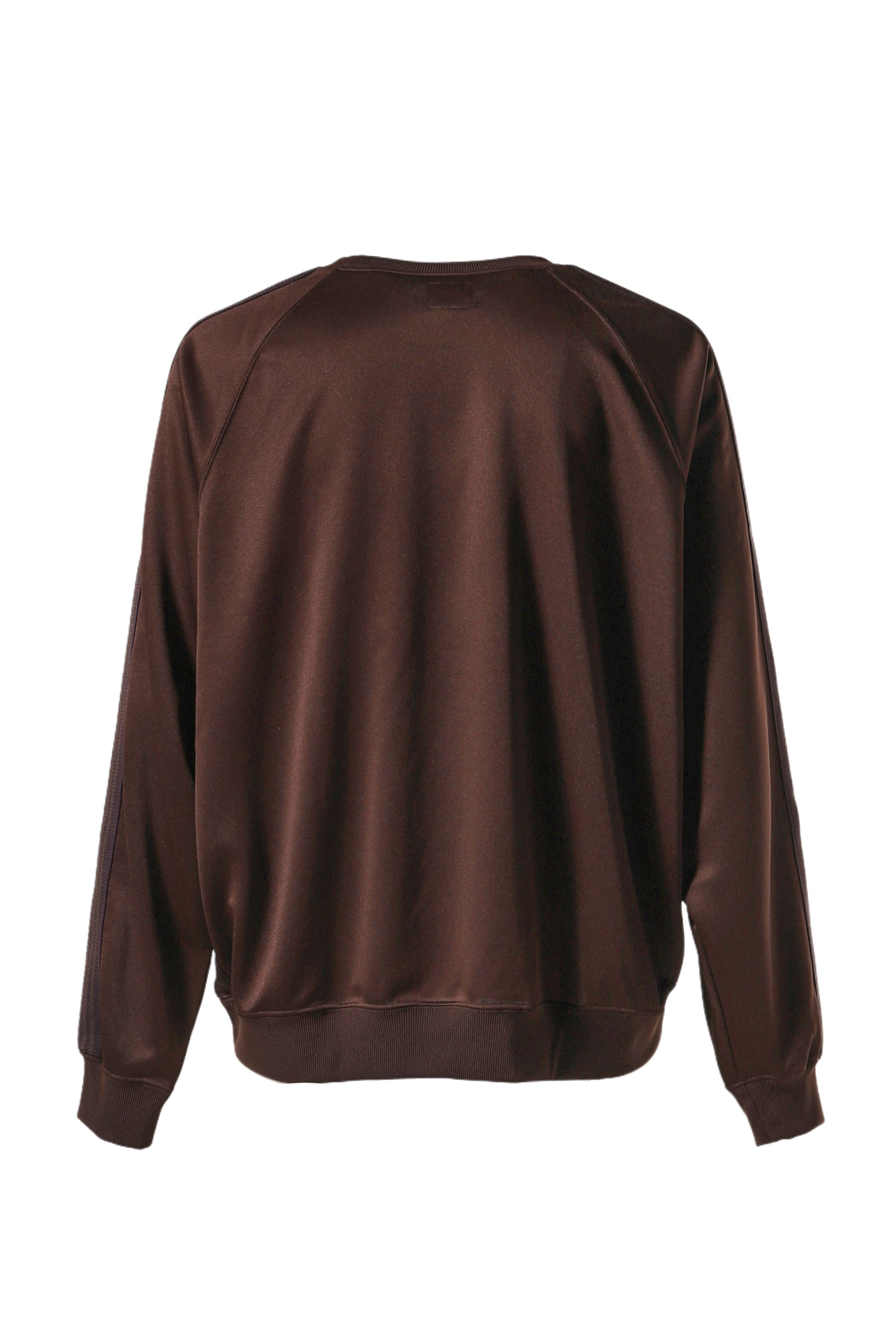 TRACK CREW NECK SHIRT - POLY SMOOTH / DK.BRW