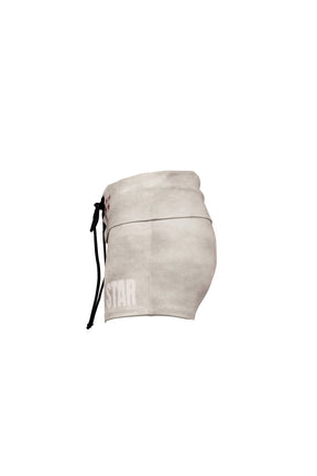DISTRESSED PRINT DRAWSTRING ATHLETIC SHORTS (EXCLUSIVE) / KHA