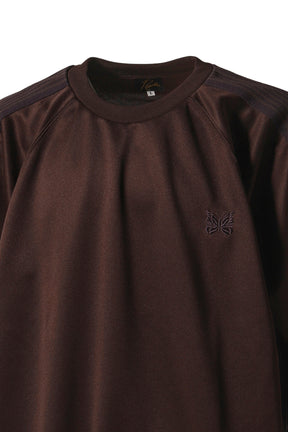 TRACK CREW NECK SHIRT - POLY SMOOTH / DK.BRW