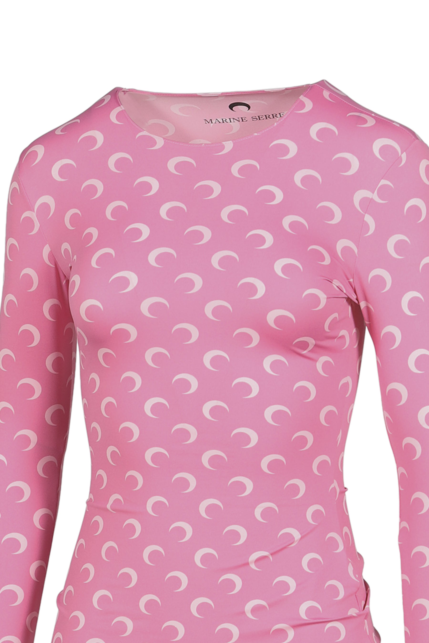 MOON PRINTED JERSEY LS CREWNECK TOP / PINK