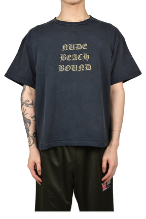 NUDE BEACH T-SHIRTS / BLK