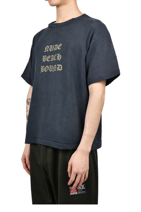 NUDE BEACH T-SHIRTS / BLK