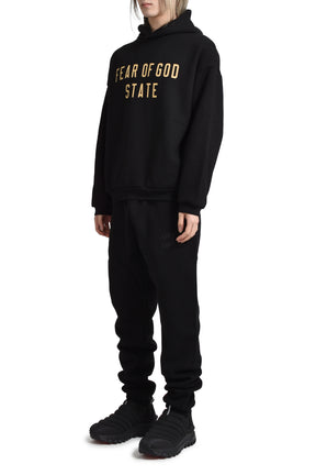 FLEECE HOODIE / BLK