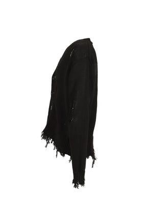 CROSS CARDIGAN / BLACK 