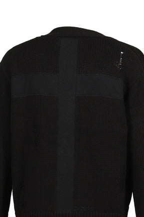 CROSS CARDIGAN / BLACK 