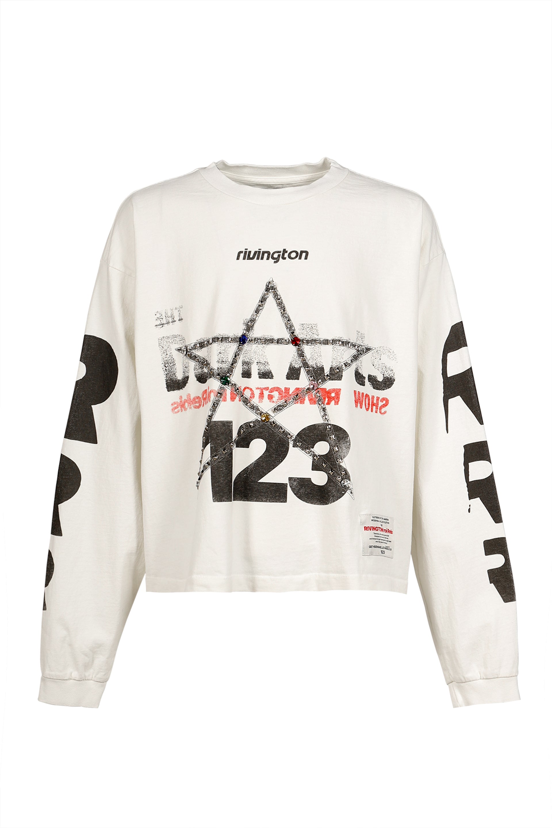 STUDDED DARK ARTS LS TSHIRTS (20TH EXCLUSIVE) / WHT