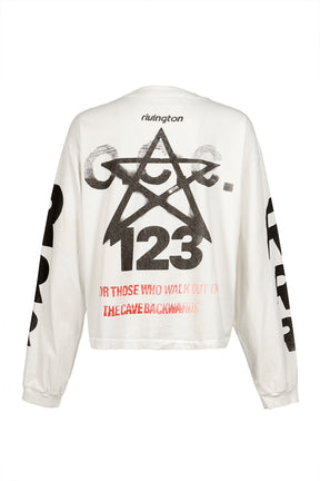 STUDDED DARK ARTS LS TSHIRTS (20TH EXCLUSIVE) / WHT