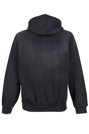 EMBROIDERED CHAIN ZIP-UP HOODIE / GRY