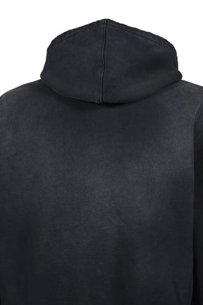 EMBROIDERED CHAIN ZIP-UP HOODIE / GRY