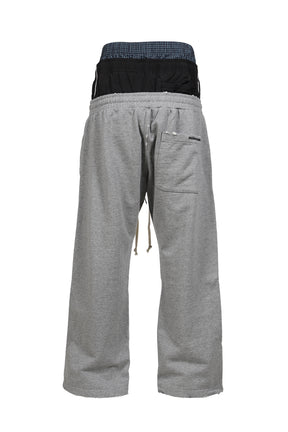 RETRO 3 LAYERED SWEATPANTS / MELANGE GRY