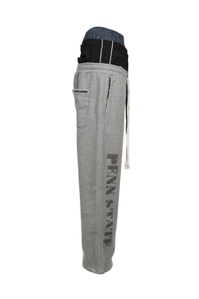 RETRO 3 LAYERED SWEATPANTS / MELANGE GRY