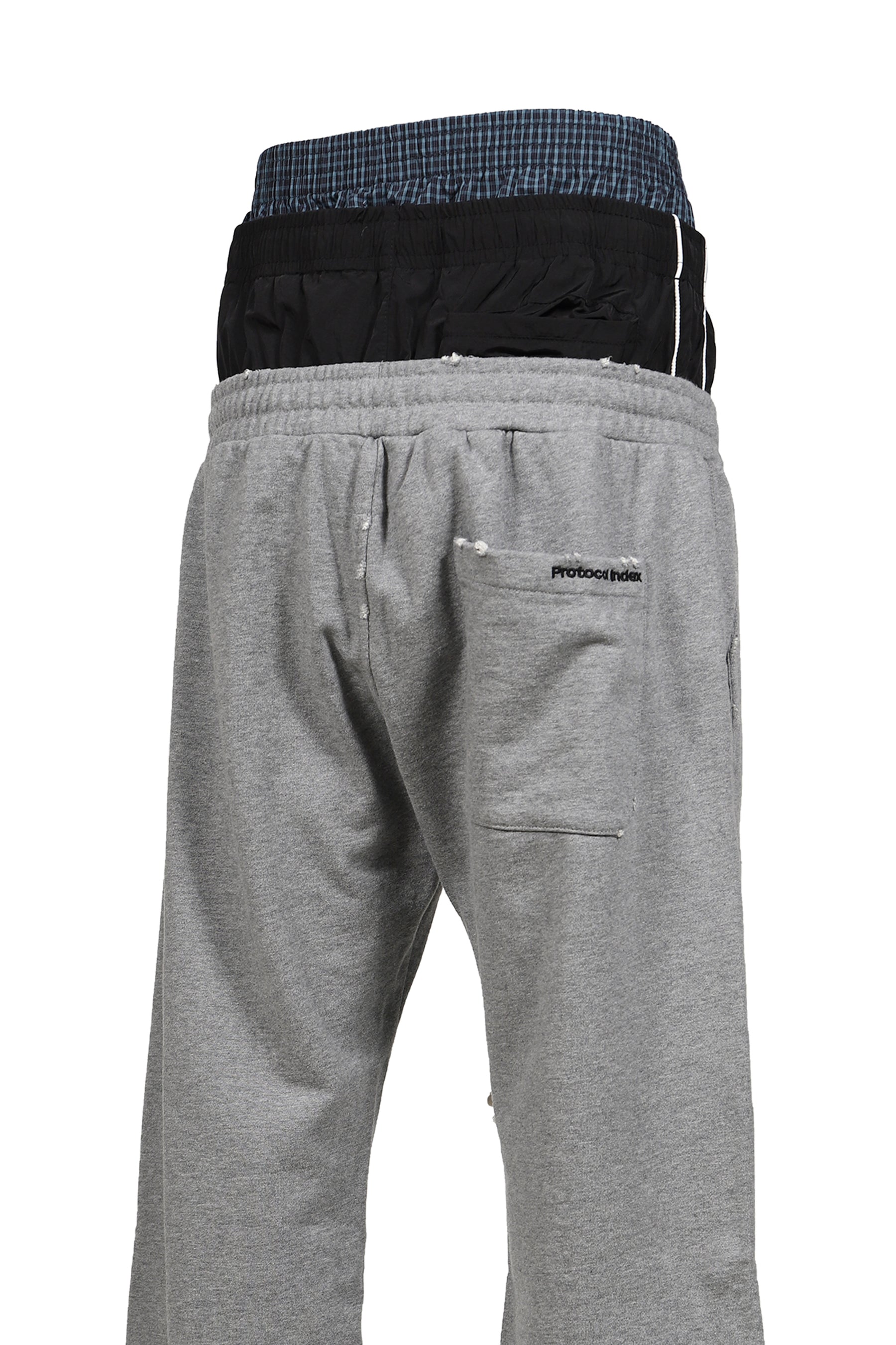RETRO 3 LAYERED SWEATPANTS / MELANGE GRY