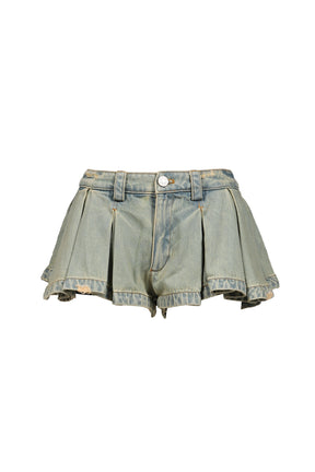 BLUE DENIM MINI-SKIRT / BLUE