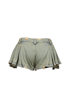BLUE DENIM MINI-SKIRT / BLUE