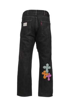 3D CROSS BLACK DENIM / BLK