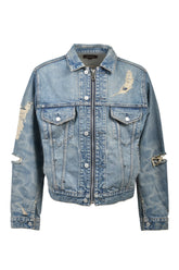 MB ZIP-UP DENIM JAKCET ANGEL DAMAGE / IND