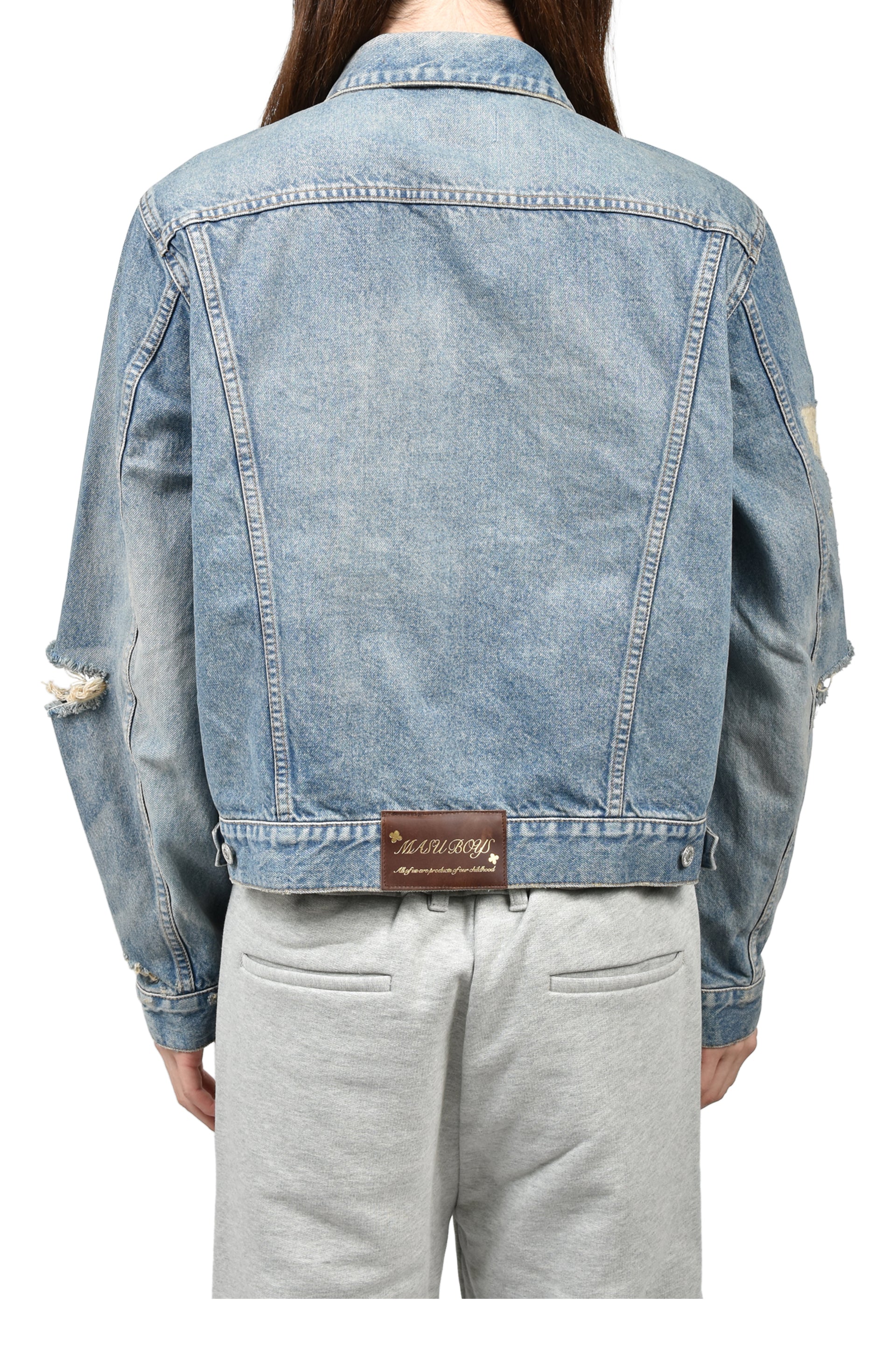 MB ZIP-UP DENIM JAKCET ANGEL DAMAGE / IND