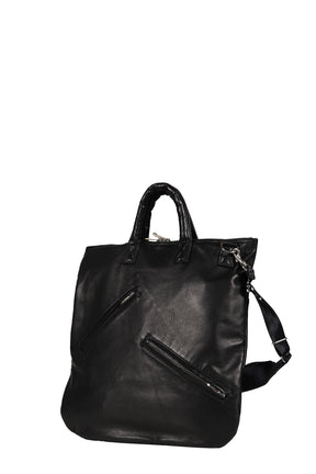 PC RIDERS LEATHER NEWTON HELMET CASE W / LOVE & PEACE SILVER / BLK