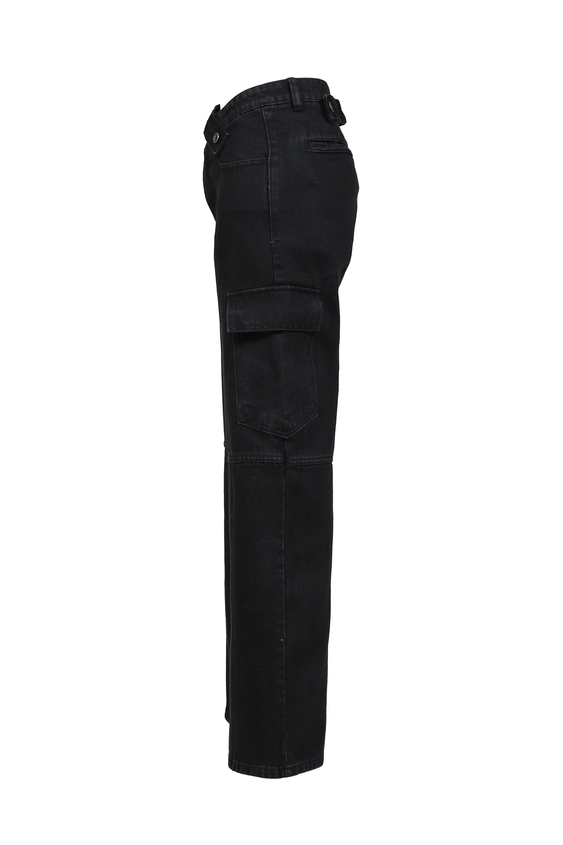 CROSS WAIST WIDE PANTS / BLK