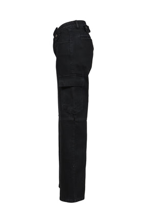 CROSS WAIST WIDE PANTS / BLK