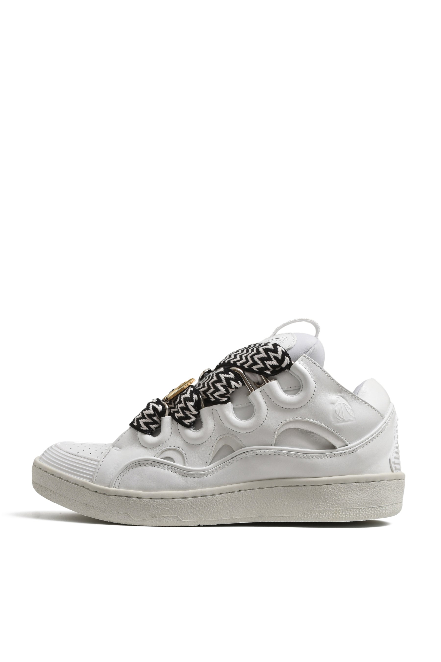 LANVIN ランバン SS24 CURB SNEAKER AND PINS SET / WHT BLK - NUBIAN