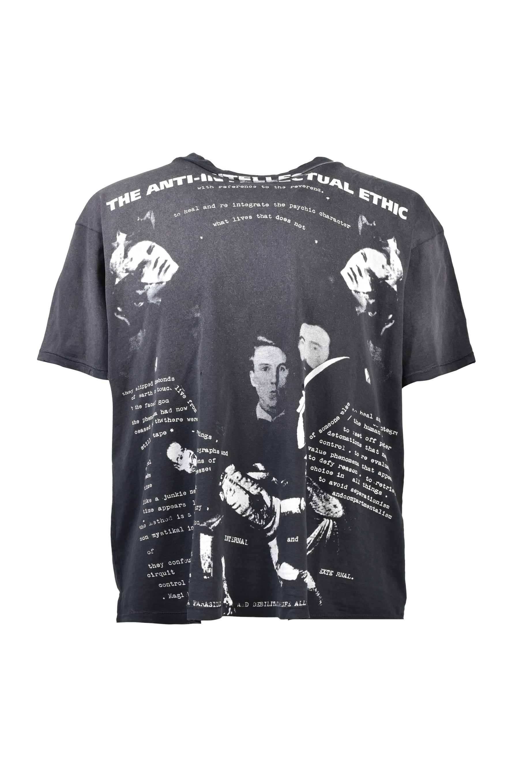 ANTI-INTELLECTUAL ETHIC T-SHIRT / SUN FADED BLK