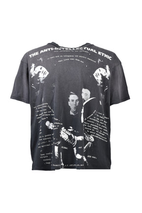 ANTI-INTELLECTUAL ETHIC T-SHIRT / SUN FADED BLK