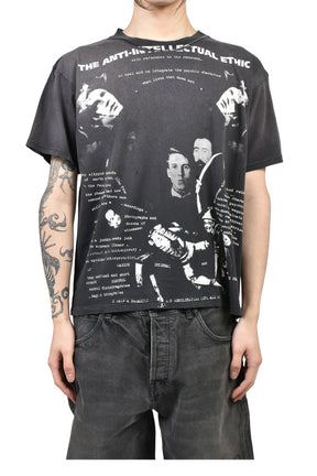 ANTI-INTELLECTUAL ETHIC T-SHIRT / SUN FADED BLK